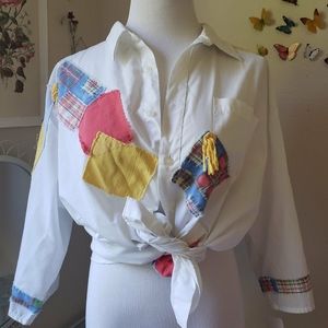 Vintage Patchwork Button Up